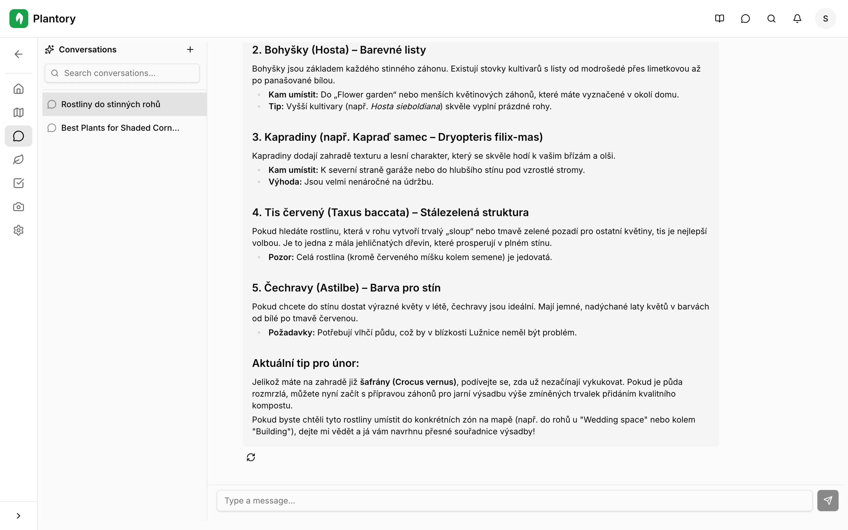 Interfejs czatu AI z bocznym paskiem wątków